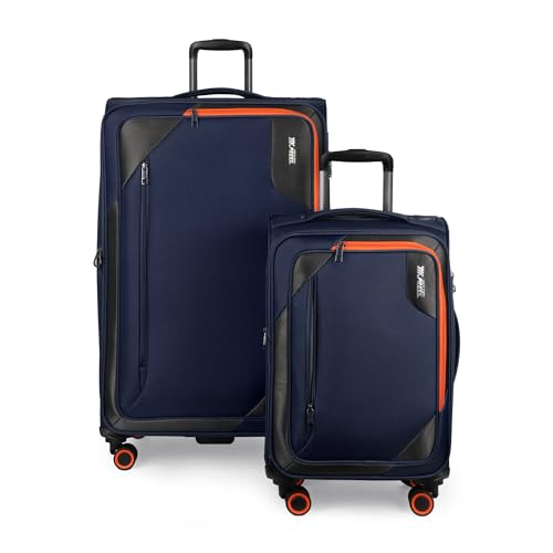 2-Piece (22/32in)Softside Expandable Luggage Set w/TSA LOCK - color: Navy, size: 2-Piece Set (22"/32'')