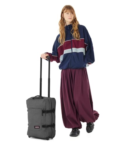 Eastpak Tranverz S – 42L Large Wheeled Luggage with Dual Compartments, TSA Lock, Compression Straps & Smooth-Wheeling System, Black Denim - color: Black Denim, size: 42 Liter Carry On