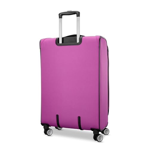 American Tourister 4 KIX 3.0 Checked-Medium Softside Expandable Luggage with 4 Spinner Wheels, Hyper Violet - color: Hyper Violet, size: Medium