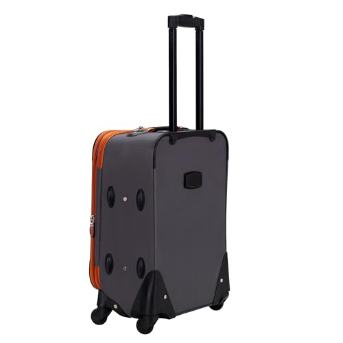 Rockland Pasadena Expandable Spinner Carry-on 19", Charcoal - color: Charcoal
