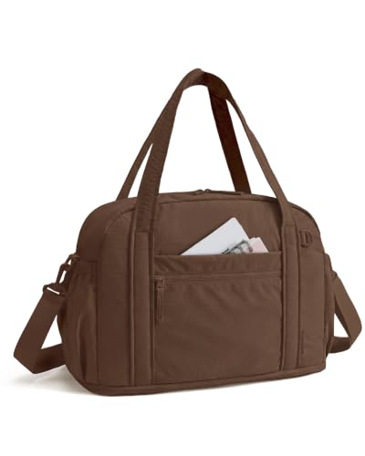 BAGSMART Expandable Personal Item Travel Bag, 2 Set Duffel Bag for Women - color: Chocolate