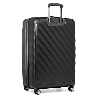 Traveler's Choice Elm 2PC Expandable Spinner Luggage Set - Matte Black - color: Matte Black, size: 2-Piece Set