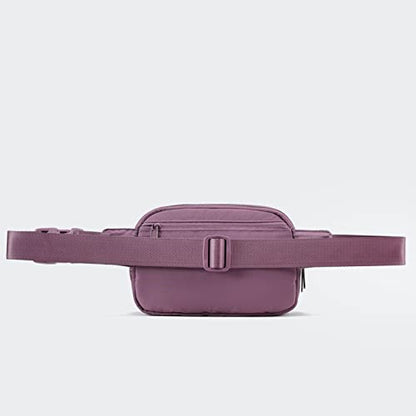 Pander Nylon Fanny Pack Belt Bag for Women with 5 Zipper Pockets - color: Purple Lavender
