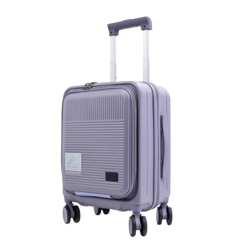 16" Underseat Luggage, Front Opening Carry On, Purple - color: Purple