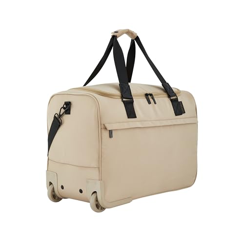Scotch & Soda Amsterdam Travel Duffel Bag, Travertine, 21-Inch Rolling - color: Travertine, size: 21-Inch