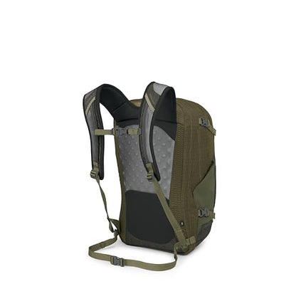 Osprey Nebula Commuter Backpack, Green OS | everyday bag, campus pack, laptop carry, laptop sleeve, work school travel, bottle pockets, everyday carry, Green color - color: Moss Green-earl Grey Heather