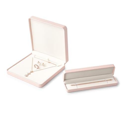 Oirlv Pink Long Necklace Storage Box - color: Pink, size: Long Chain Box