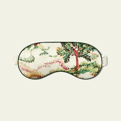 LILYSILK 1 pc 100% Silk Sleep Mask Blindfold Elastic Strap Soft and Comfortable Night Shade for Men Women Aries - color: Aries