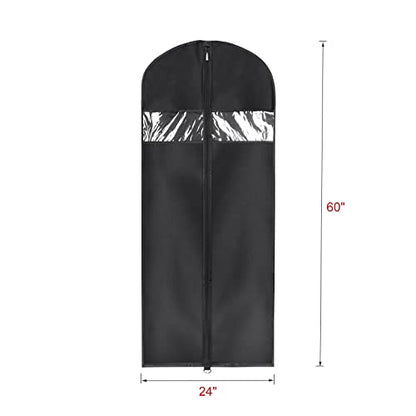 Univivi Garment Bag Suit Bag for Storage and Travel, 60 Inch, Set of 5 - size: 24"X60" - 5pcs - Oxford