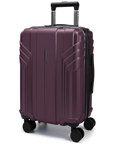 BAGSMART Expandable Carry On Luggage 22x14x9 Airline Approved, Cherry Red - color: Cherry Red, size: Expandable Carry On 20 Inch