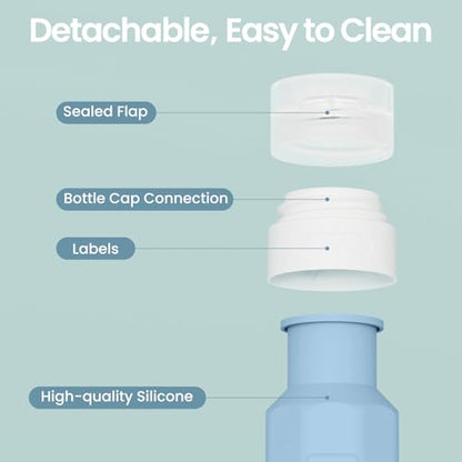 Redfly Travel Bottles for Toiletries 3oz, 17 Pack Travel Size Containers - color: Gray, size: 17Pack