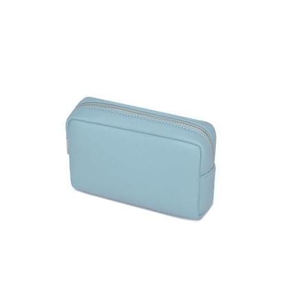 Makeup Bag for Purse Travel Cosmetic Bag (PU Phthalocyanine blue) - color: Phthalocyanine blue