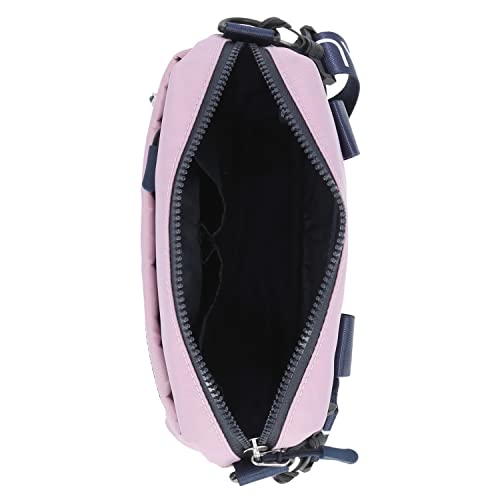 Nautica Nylon Bean crossbody/Belt Bag adjustable shoulder strap - color: Lilac Rose