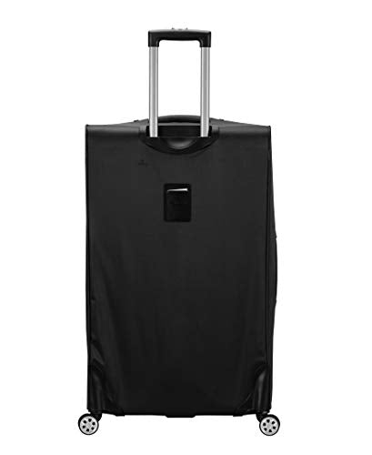 Rockland Impact Softside 4 Piece Spinner Wheel Luggage Set, (18"/22"/26"/30"), Black - color: Black