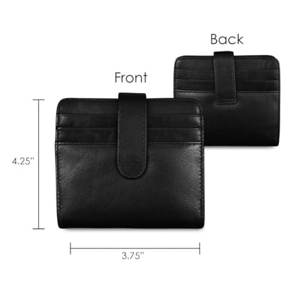 ili New York Bi-Fold Credit Card Wallet for Men & Women - Black - color: Black