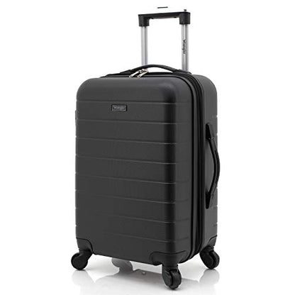 Wrangler Smart Spinner Hardside Luggage, 22-Inch Carry-On, Black - color: Black, size: Carry-On Only
