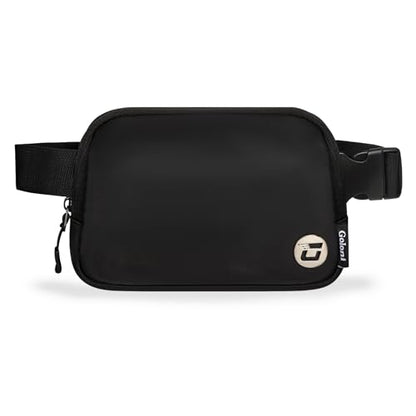 Goloni Women Waterproof Crossbody Fanny Pack Adjustable 1.1L Waist Belt Bag - color: Black