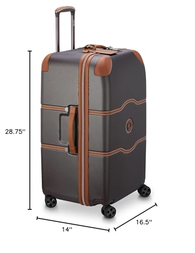 DELSEY PARIS Chatelet Air 2.0, 26 Inch Checked Luggage, Chocolate Brown - color: Chocolate Brown, size: Checked-26 Inch Trunk
