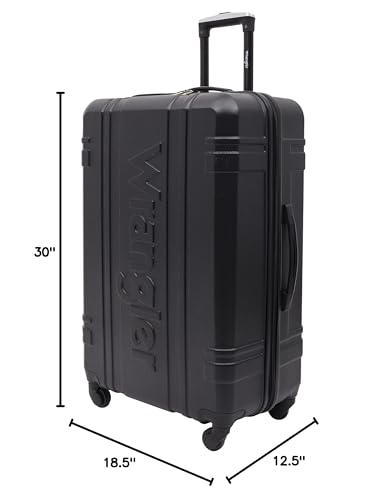Wrangler Venture Luggage and Travel Set, Black, 7-Piece Set - color: Black