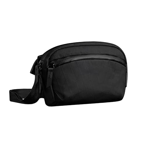 ALPAKA Flight Sling Crossbody Sling Bag For Men Women Daily Carry | Detachable Shoulder Strap, YKK Aquaguard Zippers, Weatherproof Fabric, MOD Key Tether - color: Black-1l-xpac Vx42