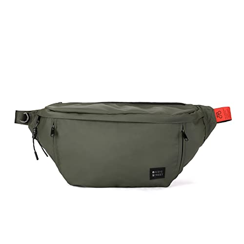 X-Large Crossbody Fanny Pack for Women Men,Waterproof Waist Bag Pack - color: Green, size: X-Large