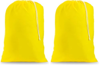 Handy Laundry XL Nylon Laundry Bag 22"x32" 2-Pack, Heavy Duty, Yellow - color: Yellow, size: 22" x 32" (Pack of 2)