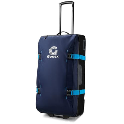 Gonex Rolling Duffle Bag with Wheels, Water-Repellent Nylon, 30 in, Navy - color: Dark Blue