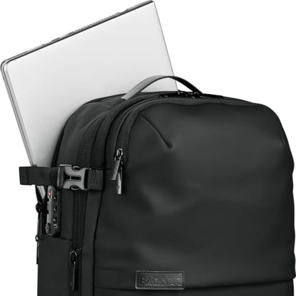 Travel Backpack 60L Expandable Air Compression System Water Resistant TSA Lock Carry-On Suitcase Luggage (Black) - color: Black