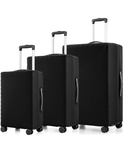 LUGGEX Luggage Cover Protector, Suitcase Covers for Luggage,Black,S+L+XL
