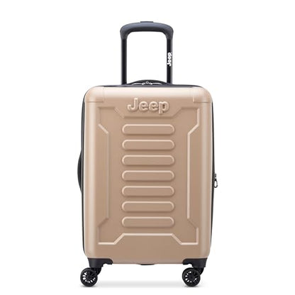 Jeep JH004C Hardside Expandable Luggage with Spinner Wheels, Beige, Carry-On 20 Inch - color: Beige, size: Carry-On 20 Inch