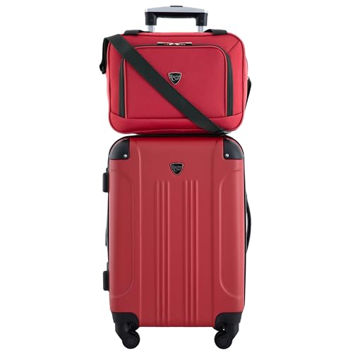 Travelers Club Chicago Hardside Expandable Spinner Luggage, Red, 5 Piece Set - color: Red, size: 5-Piece Set
