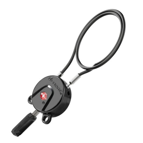 Forge TSA Approved Luggage Locks, Ultra-Secure Dimple Key Travel Lock, Extra long-15'' Cable Locks with Zinc Alloy Body - size: 15'' Long Cable Lock