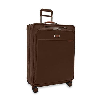 Briggs & Riley Baseline Large Checked 29 Inch Softside Spinner, Chocolate - color: Chocolate, size: 29" Checked