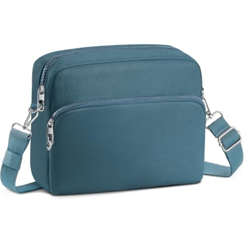 TOPEAST Anti-Theft Crossbody Travel Bag for Women Men, Lightweight Shoulder Bag Classic Design for Trip, Daily Use, Sport - color: Deep Teal