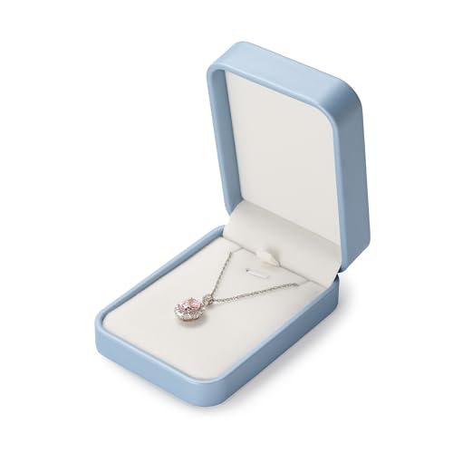 Oirlv Blue Pendant Necklace Gift Box - color: Sky Blue, size: Necklace Box