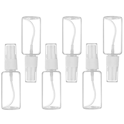 Exptolii Spray Bottle, 1oz/30ml Small Plastic Fine Mist Spray Bottles, Mini Empty Travel Bottles with Funnels and Labels 6 Pack