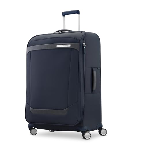 Samsonite Elevation Plus 30-Inch Large Checked Luggage - Expandable Softside Spinner Suitcase - Midnight Blue - color: Midnight Blue, size: Large