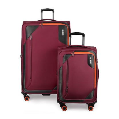 2-Piece (22/32in)Softside Expandable Luggage Set w/TSA LOCK - color: Burgundy, size: 2-Piece Set (22"/32'')