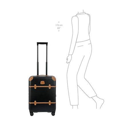Bellagio 21" Expandable Cabin Trolley, Airline Approved, Spinner - Black - color: Black, size: Carry-on expandable