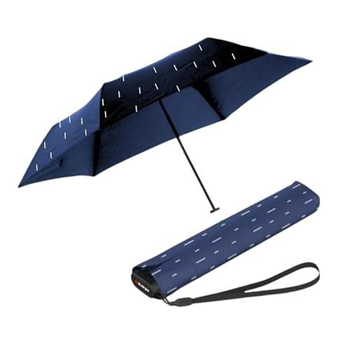 Knirps US.050 Ultra Light Pocket Size Manual Rain Umbrella with Carrying Case - color: Rain Blue