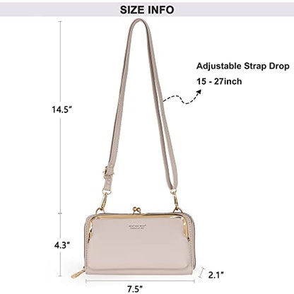 Montana West Crossbody Cell Phone Purse for Women RFID Blocking Cellphone Wallet - color: Wallet Khaki