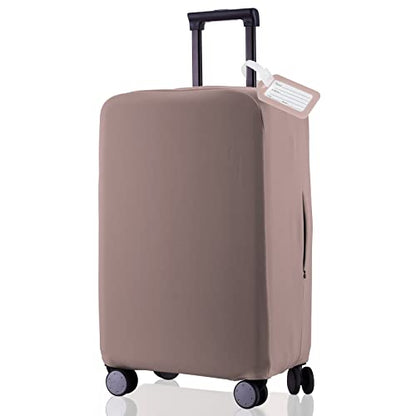 Travel Luggage Cover - Scratch-Resistant Fit 19-31 Inch Suitcase Protector (Khaki, M(24-25 inch)) - color: Khaki, size: 24-25 inch