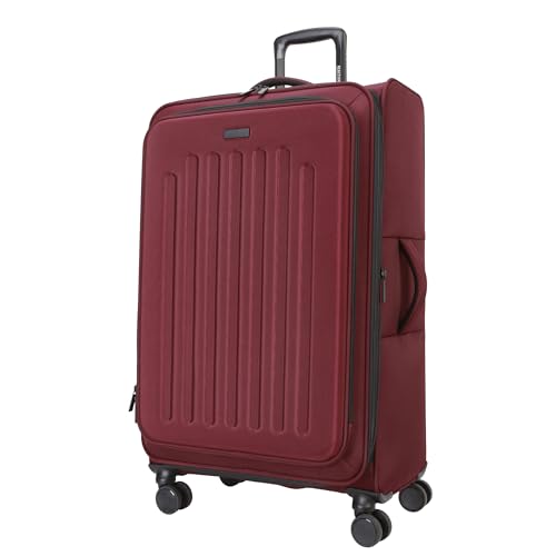 Kenneth Cole REACTION The Venturer 28-Inch Carry-On Lightweight Durable Softside 8-Wheel Spinner Cabin Size Luggage, Wine - color: Wine, size: Large