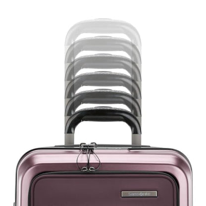 Samsonite Octiv Lightweight Hardshell 21-Inch Pro Carry-On Luggage - Durable & Impact Resistant, 360° Aero Trac Spinner Wheels, Adjustable Handle, Expandable Suitcase, TSA Approved Lock - Purple - color: Amethyst Purple, size: Front Pocket Carry-On 21 inc