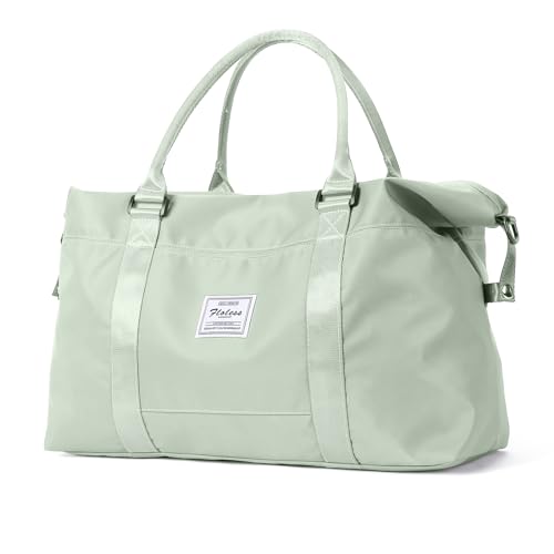 Travel Duffel Bag, Carry On Overnight Weekender Bags for Women - color: A1-Mint Green, size: Large