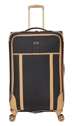 Dockers Seahorse Softside Expandable 8-Wheel Spinner Travel Checked Luggage, 28-Inch, Black - color: Black, size: 28-Inch Checked