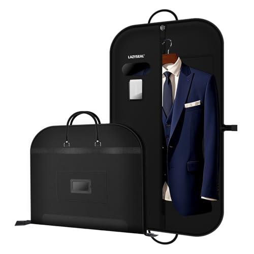 43'' Suit Garment Bag for Travel, 600D Oxford Fabric, Black