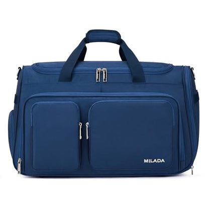 MILADA Carry On Luggage Bags for Travel Foldable Personal Item Travel Bag - color: Blue, size: Carry On 21.5 inch