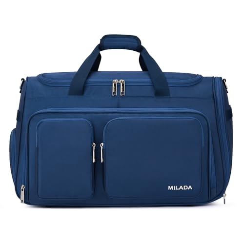 MILADA Carry On Luggage Bags for Travel Foldable Personal Item Travel Bag - color: Blue, size: Carry On 21.5 inch