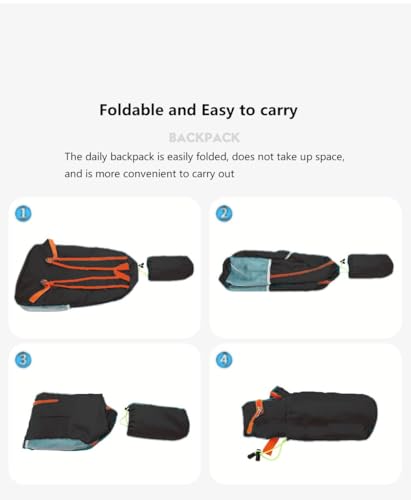 levayhill 25L Foldable Hiking Backpack,Small Packable Daypack, Black - color: Black